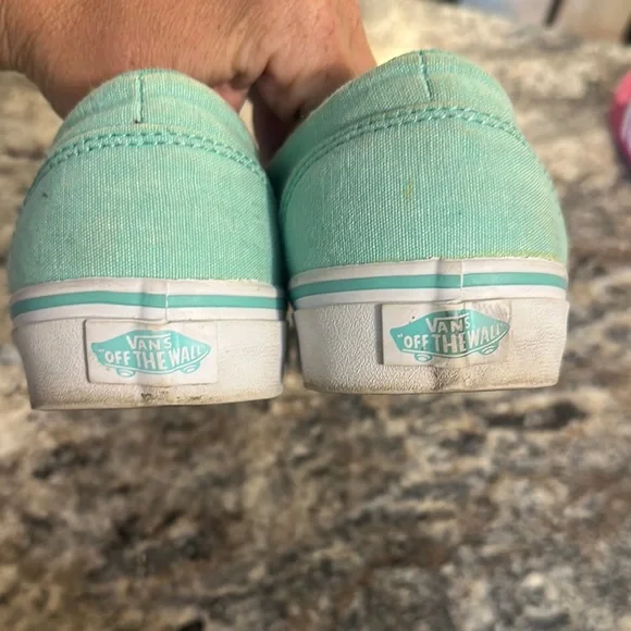 Vans Teal Canvas Sneakers slip on - Picture 5 of 8